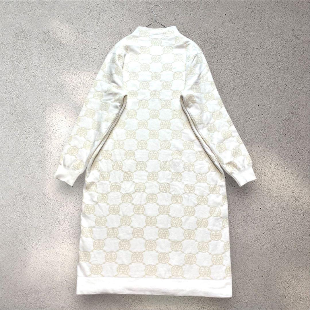 美品✨Anne Coquineモノグラム総柄　ニットワンピース　大きいサイズ3L