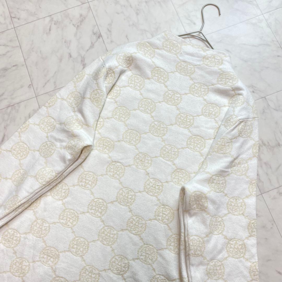 美品✨Anne Coquineモノグラム総柄　ニットワンピース　大きいサイズ3L