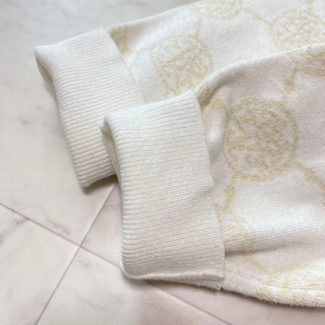 美品✨Anne Coquineモノグラム総柄　ニットワンピース　大きいサイズ3L