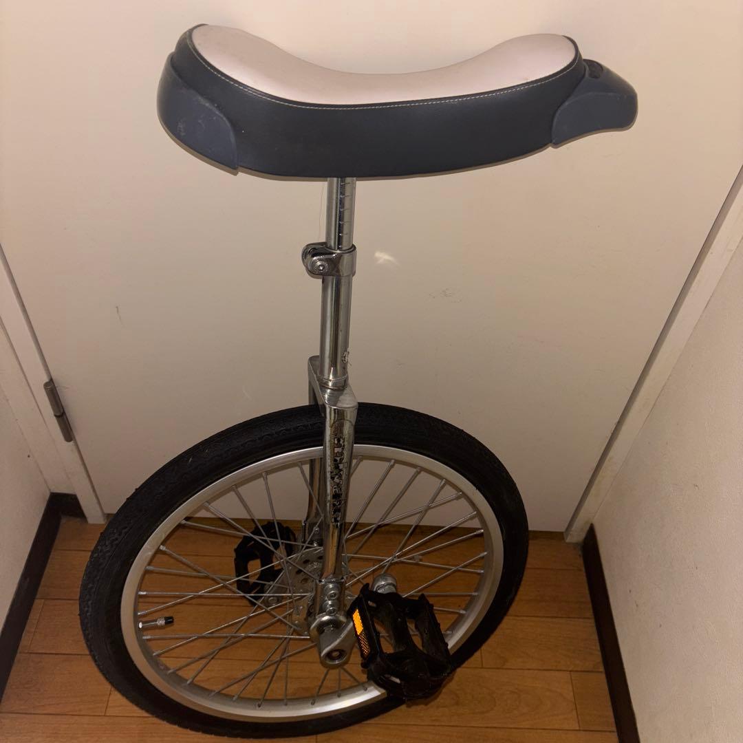 一輪車 小型 白と黒サドル