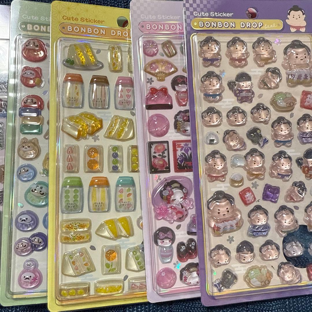 【正規品】ボンボンドロップシール 新作 和柄 7SET