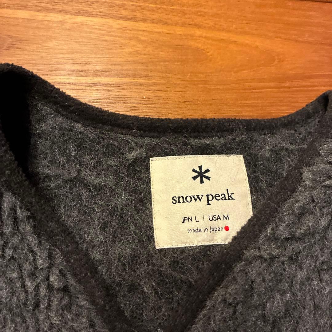 美品　 peak ウールボアハーフジップベスト グレー