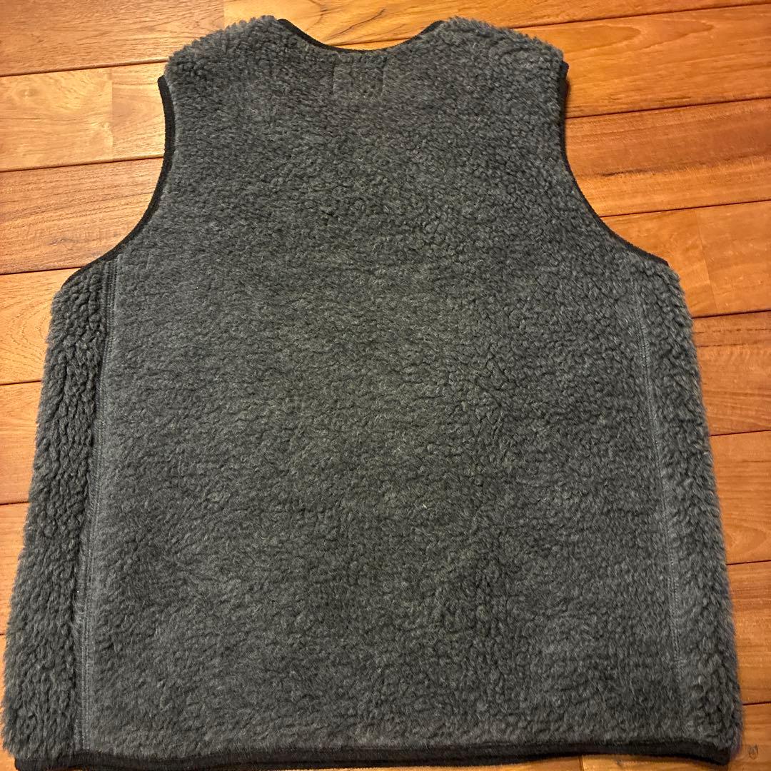 美品　 peak ウールボアハーフジップベスト グレー
