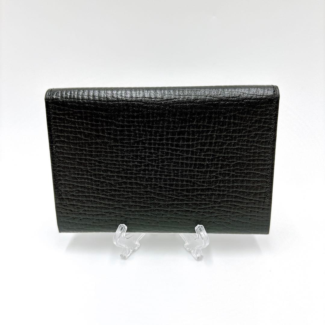 新品同様 ＊ BURBERRY バーバリー 型押し レザー 名刺入れ ブラック