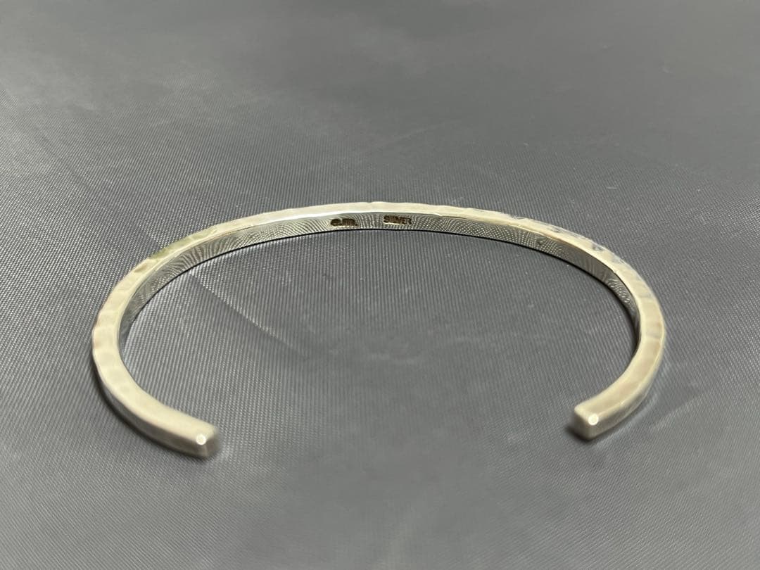 【美品】e.m. イーエム バングル ジルコニア シルバー