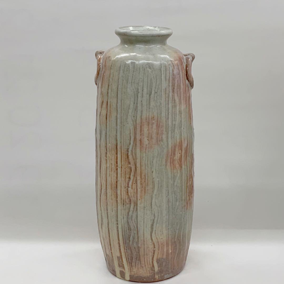 【花入20】萩5   遊環風耳付　高さ24㎝