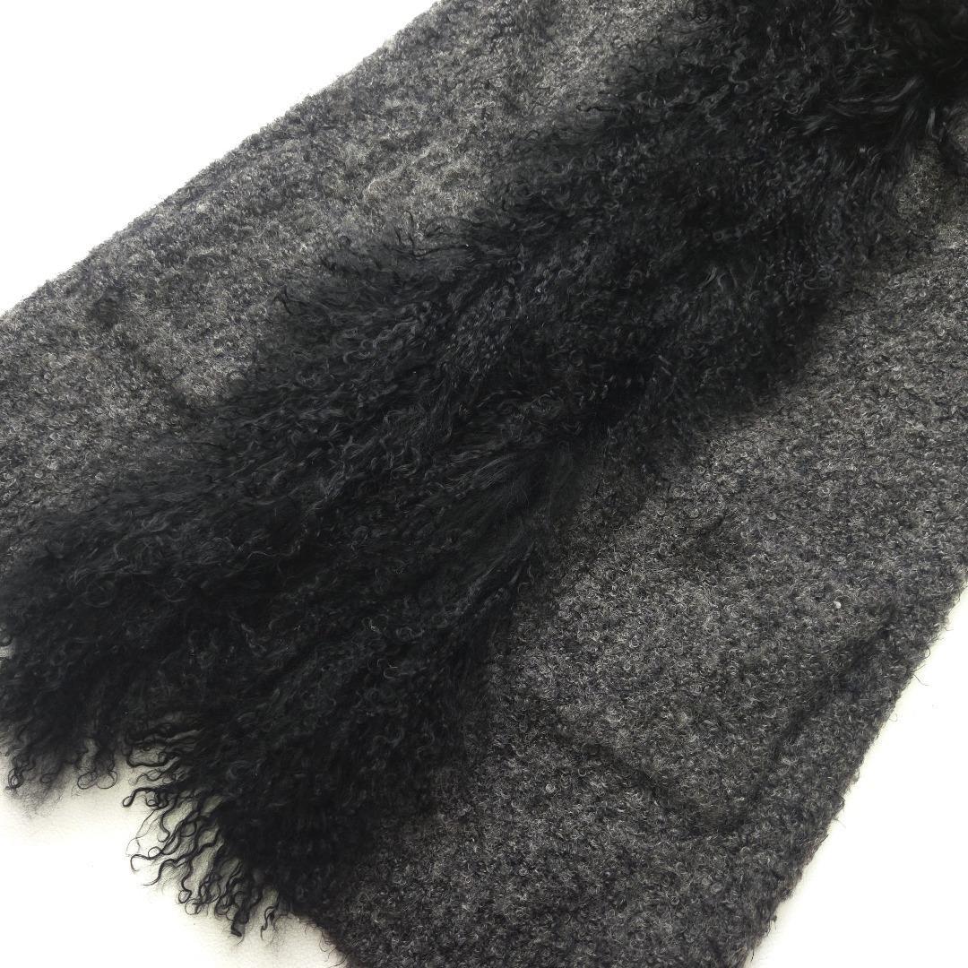 インゲボルグ　ラムファー　ロングベスト　ジレ　羽織　カーディガン　グレー　3　M