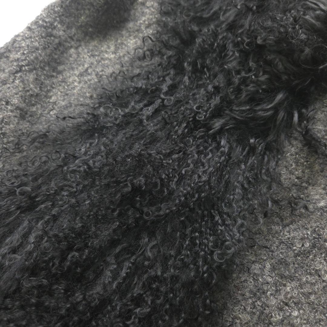 インゲボルグ　ラムファー　ロングベスト　ジレ　羽織　カーディガン　グレー　3　M