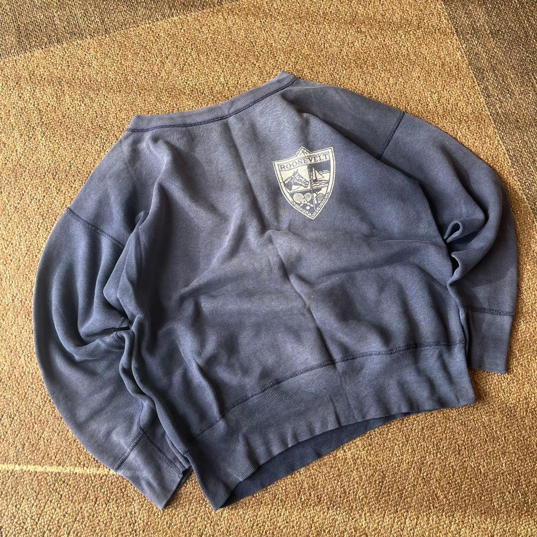 ぽ*け様 50s Champion スウェット 茄子紺 サンフェード ボックスシ