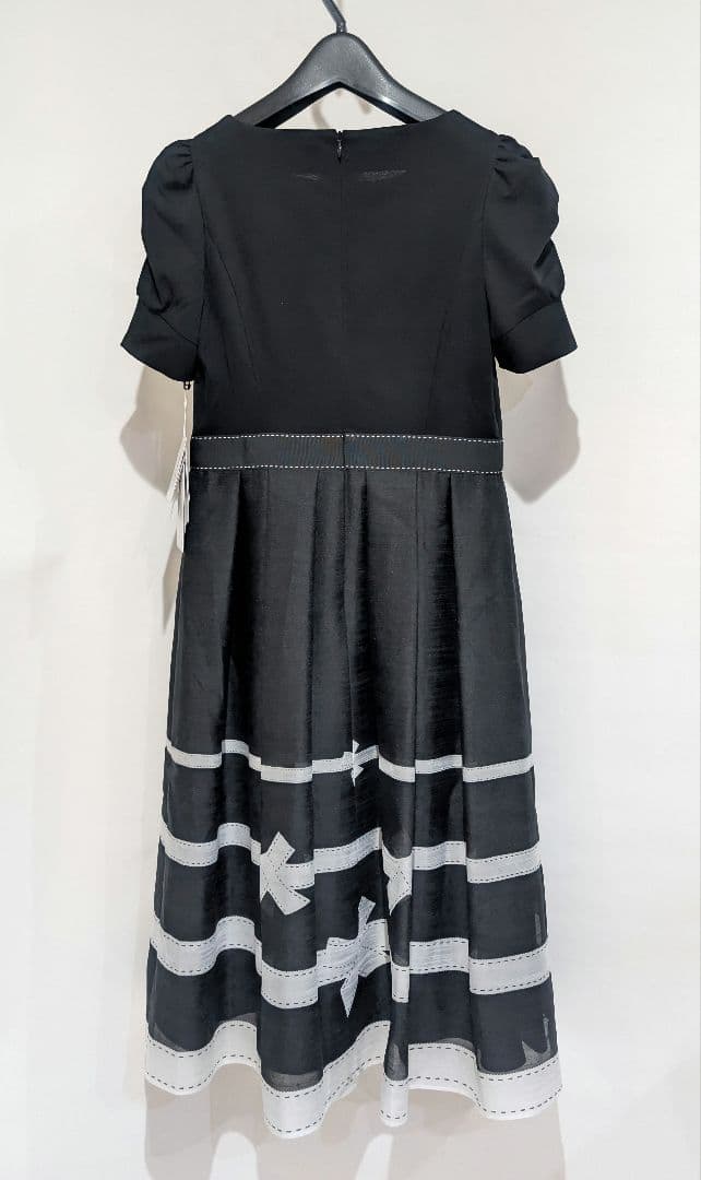 M'S GRACY エムズグレイシー ボーダーリボンプリントワンピース