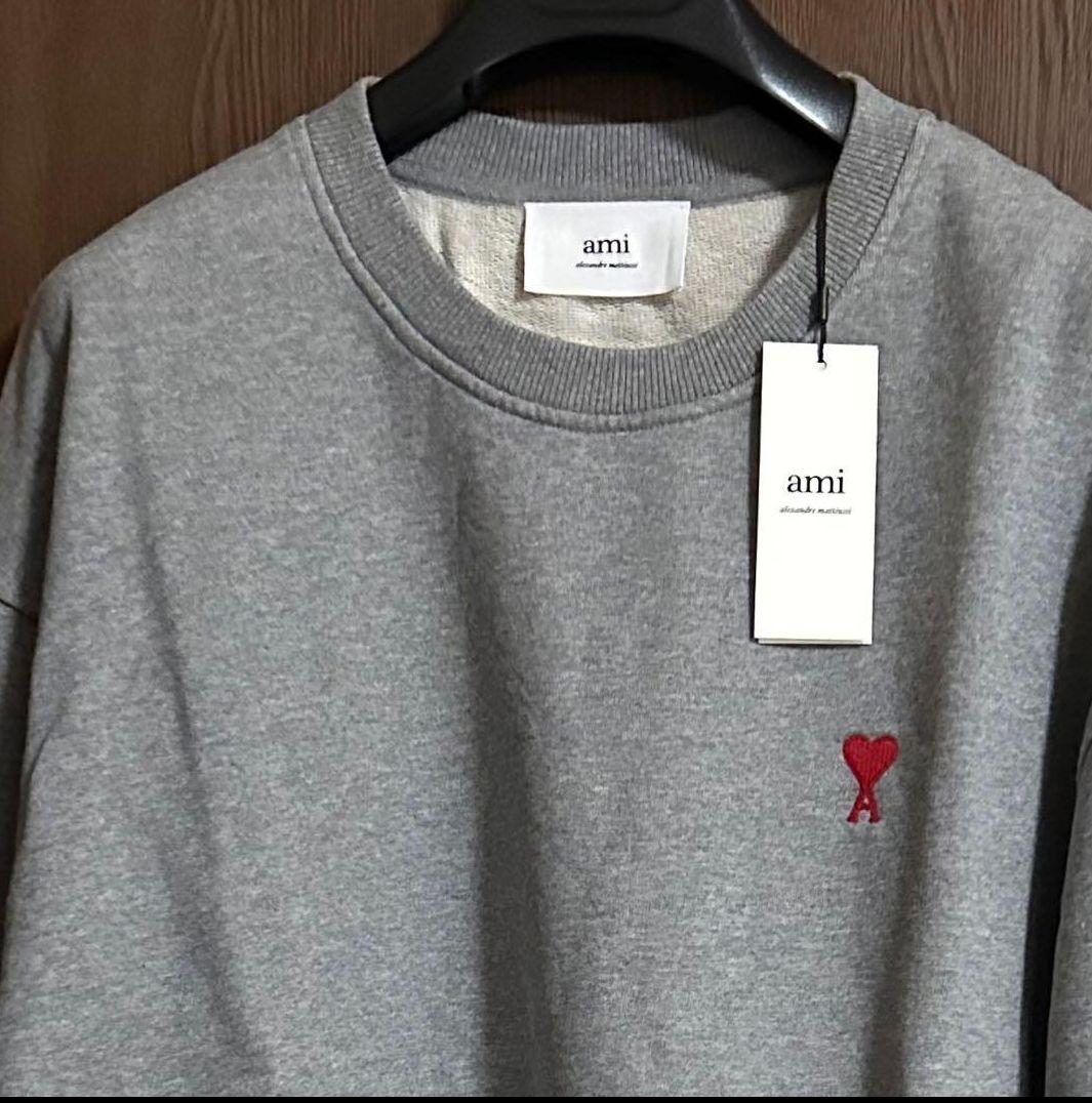 XXL AMI Paris アミ グラフィック スウェット シャツ グレー