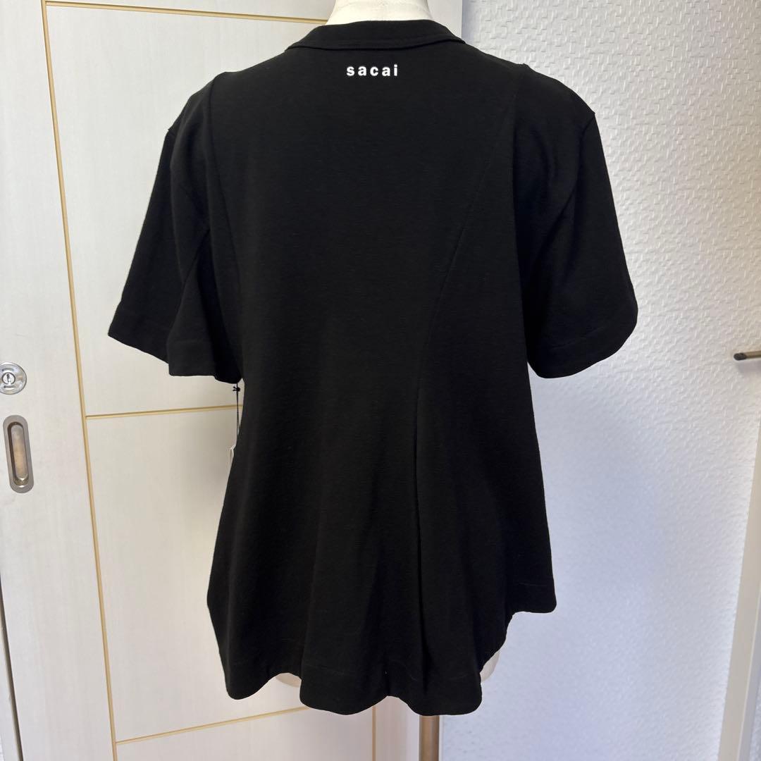 sacai Tシャツ　黒フレア