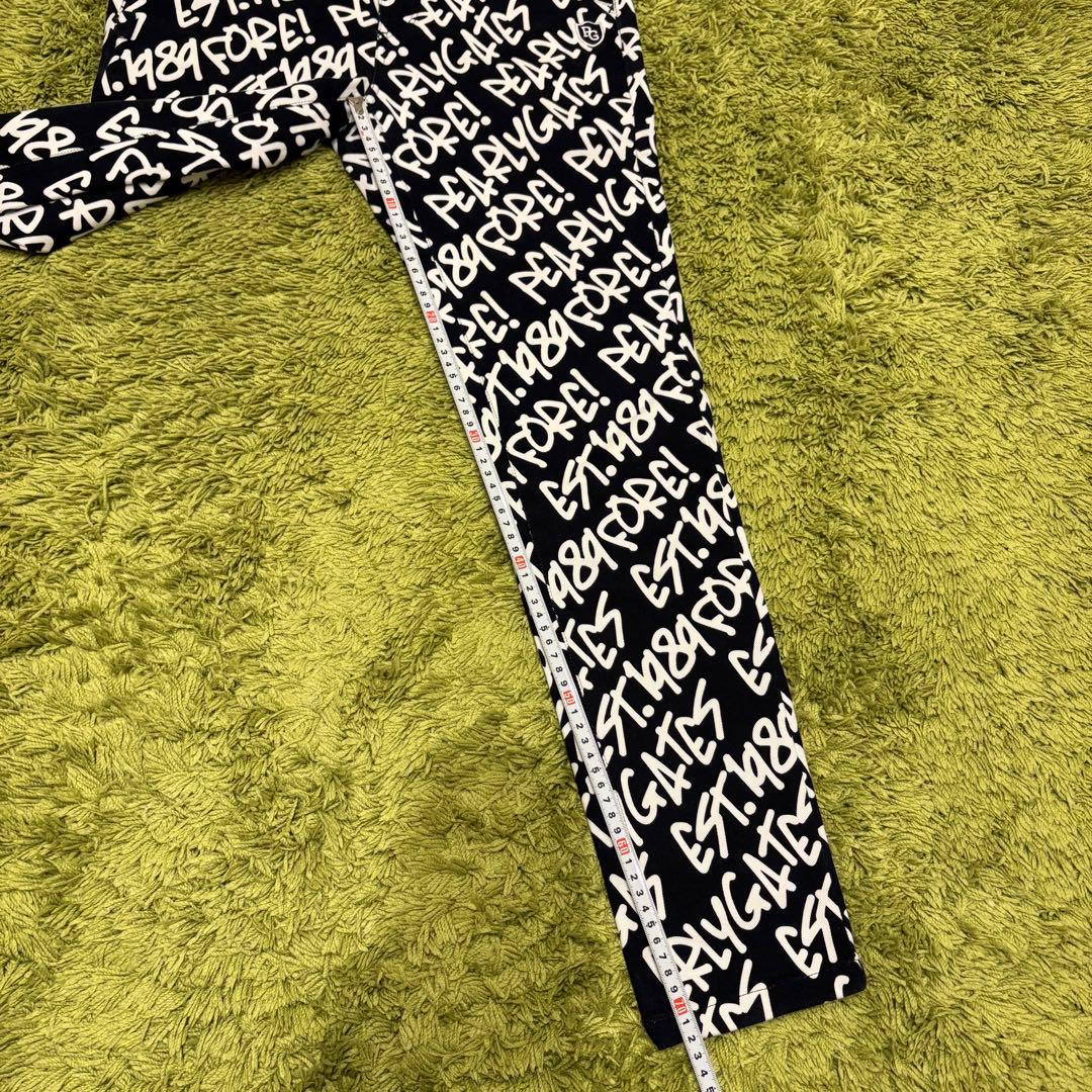 パーリーゲイツ PEARLYGATES ストレッチパンツ 総柄 落書き サイズ2