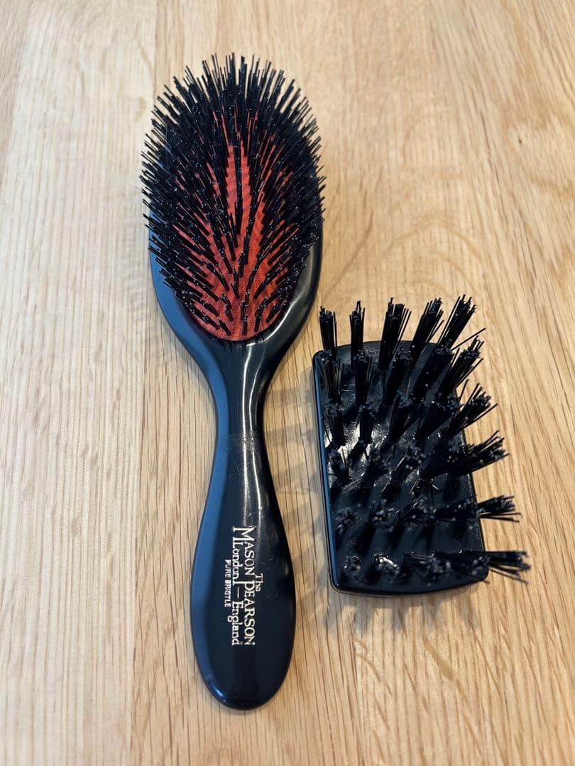 メイソンピアソン ハンディブリッスルダークルビー　クリーニングブラシ付き