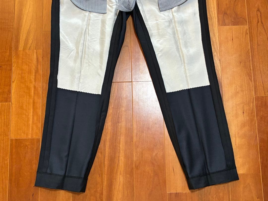 INCOTEX スラックス ポルトガル製 ネイビー 50 スリムテーパード