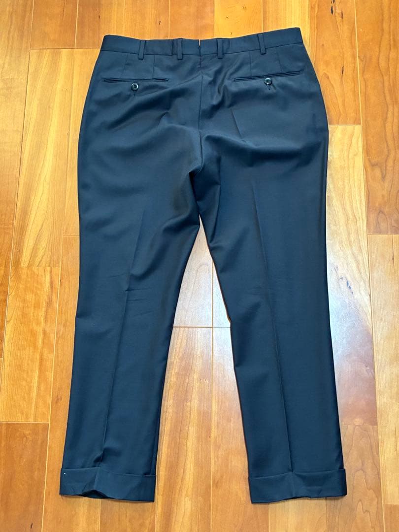 INCOTEX スラックス ポルトガル製 ネイビー 50 スリムテーパード