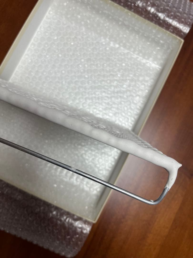 ［未使用］金網つじ　手付きセラミック付き焼き網　大サイズ