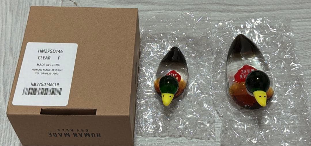 小物 HUMAN MADE Duck Pair Glass Figurine