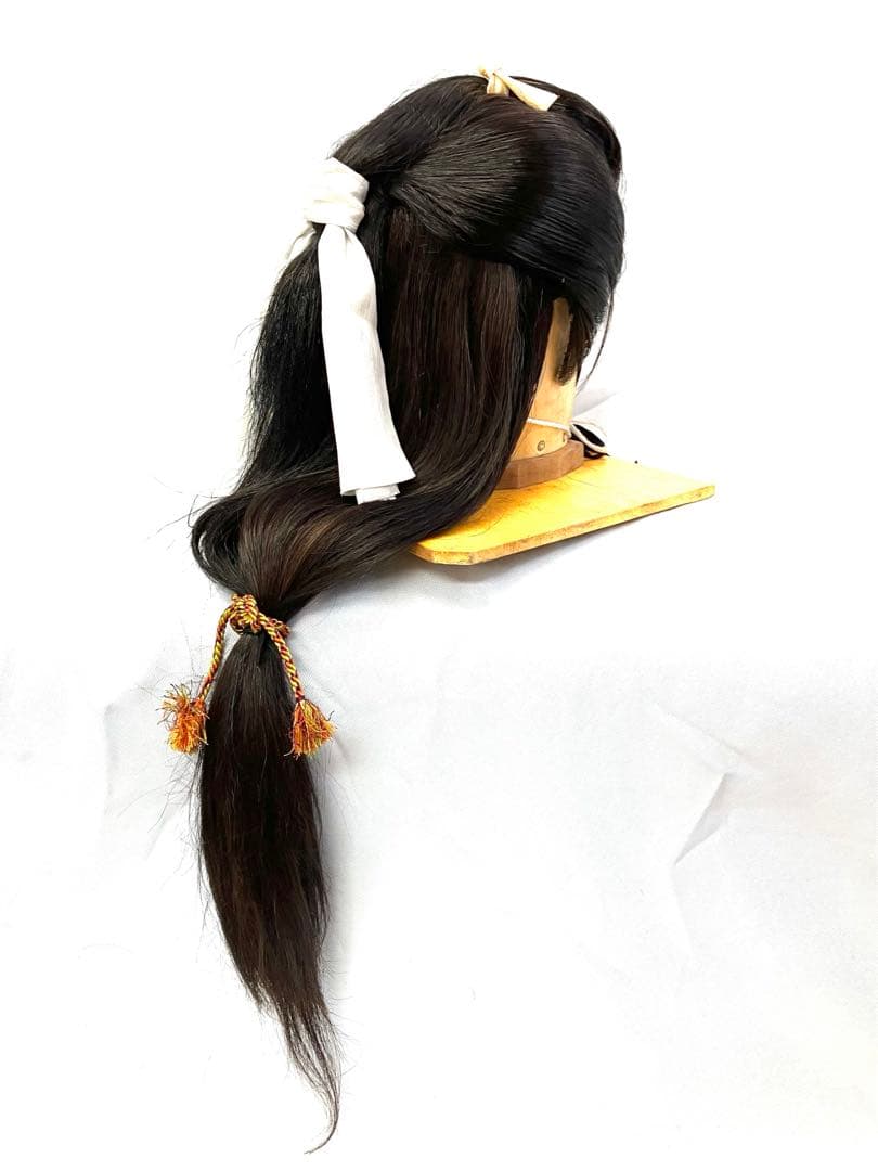 洗い髪、岡守、中サイズ、中古舞踊かつら、日本髪かつら、大衆演劇かつら、ケース付き