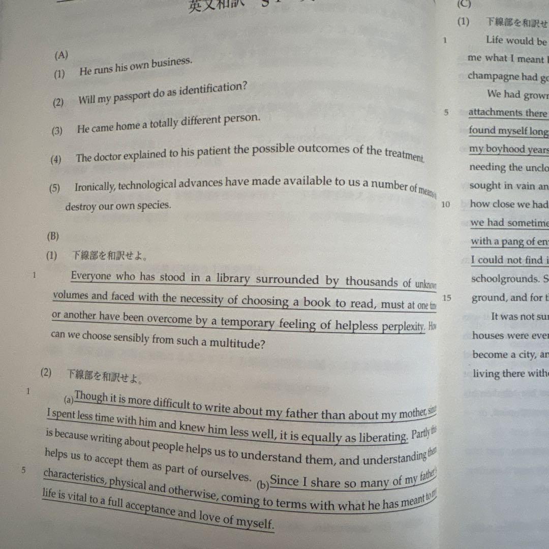 鉄緑会　高2英語　フルセット　英文法問題付き