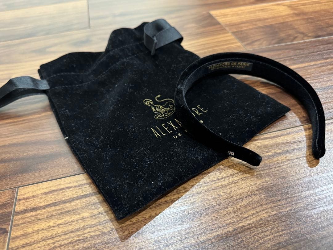 Alexandre de Paris カチューシャ ベロア 黒