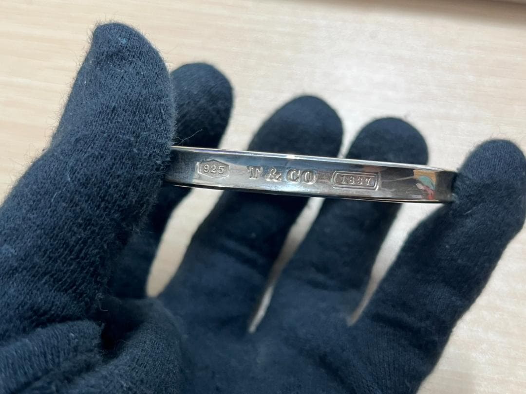 ティファニー 1837 ナローバングル 925 シルバー 約19cm 中古品
