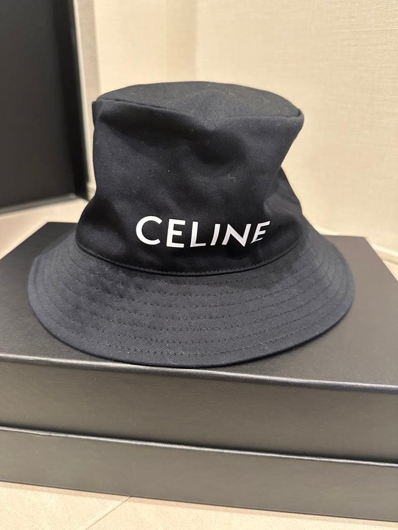 CELINE バケットハット 黒 M