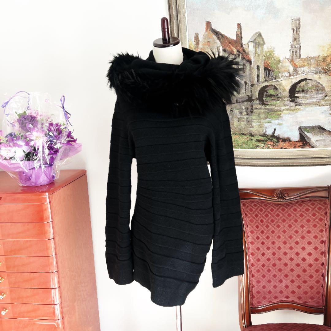 美品　HERMES エルメス　フォックスファー　カシミヤ　セーター　トップス