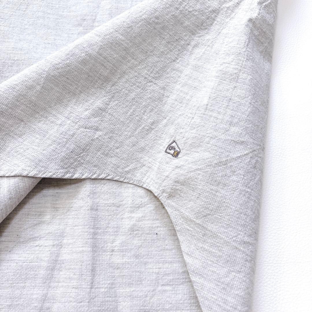 【タグ付き】遠州織物 HUIS. コードレーンワイドブラウス シャツ グレー