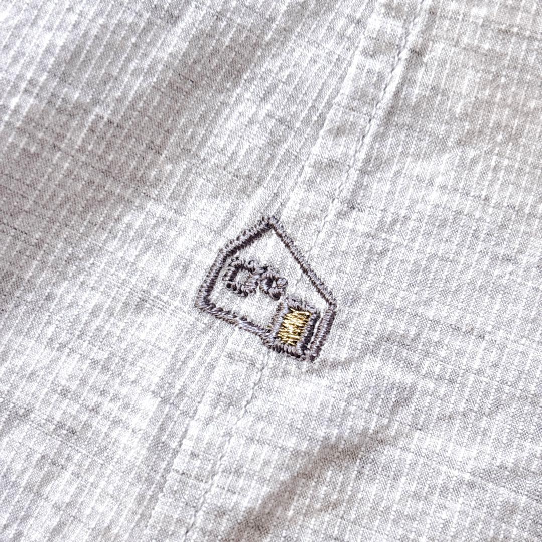 【タグ付き】遠州織物 HUIS. コードレーンワイドブラウス シャツ グレー