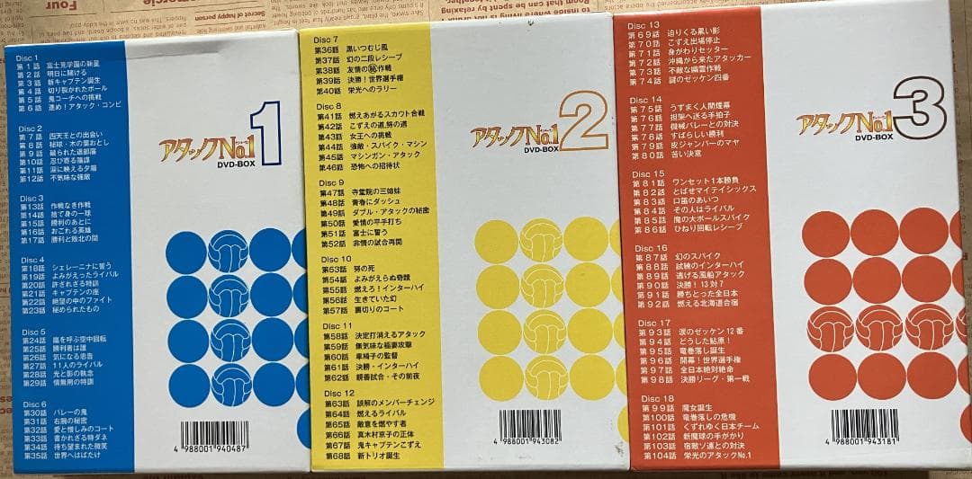 アタックNo.1 DVD-BOX 全18巻セット