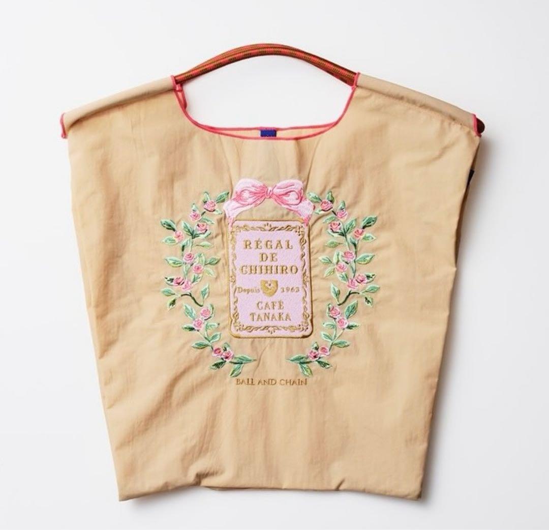 ボールアンドチェーン　カフェタナカ　エコバッグ　ベージュ　Ｍサイズ
