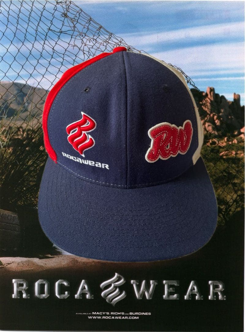 希少 90's rocawear クレイジーパターン キャップ b-boy