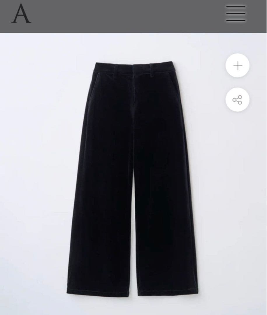 d*s様 【希少】ABYTS VELOUR SEMI WIDE PANTS 佐藤