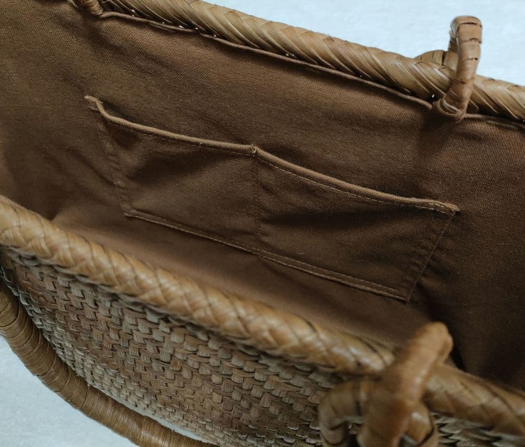 チ*)様 かごや ☆ やまぶどう かごバッグ ☆ オマケ付き　【新品同様】