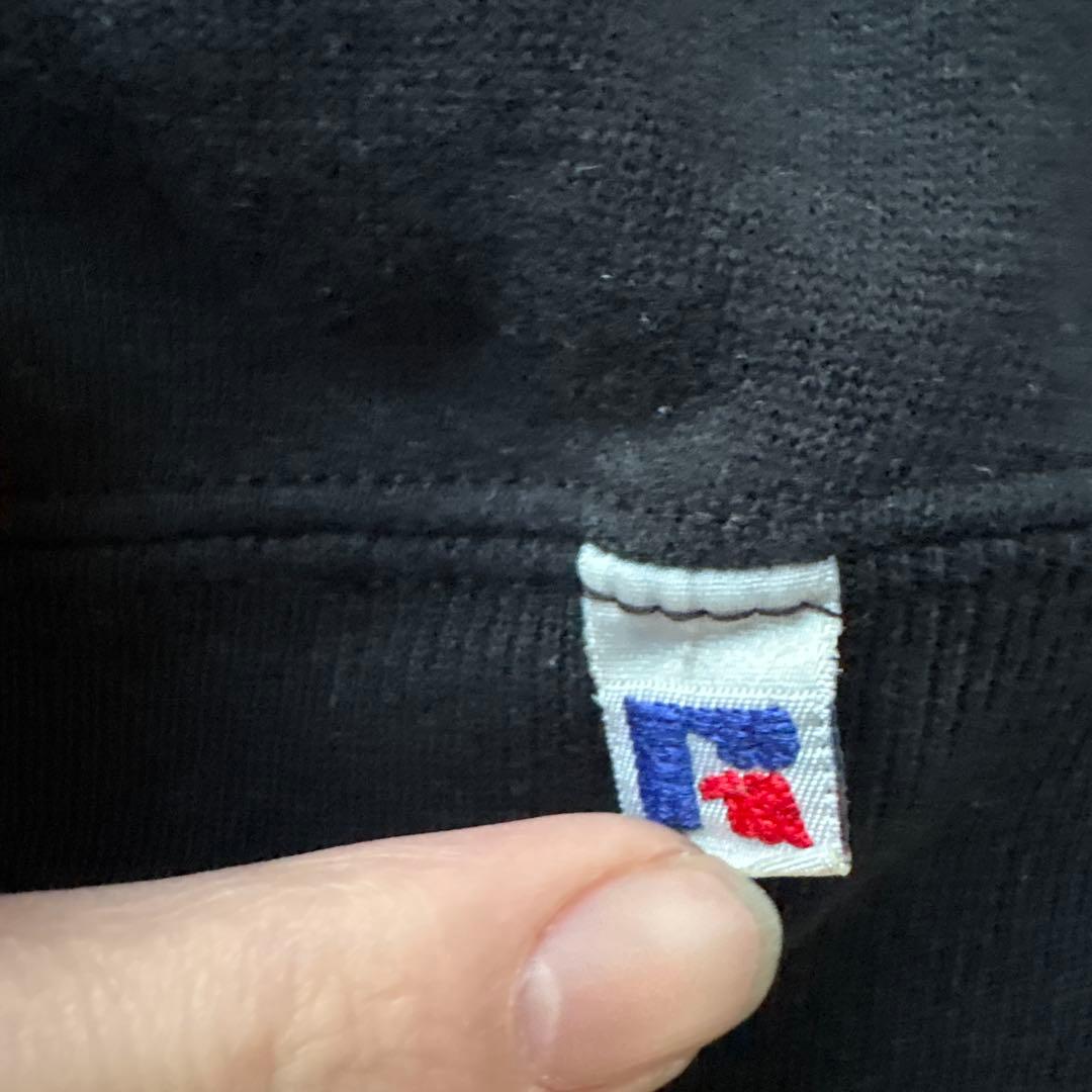 【破格】極上フェード90s usa製　ラッセル無地黒スウェット　極希少黒L