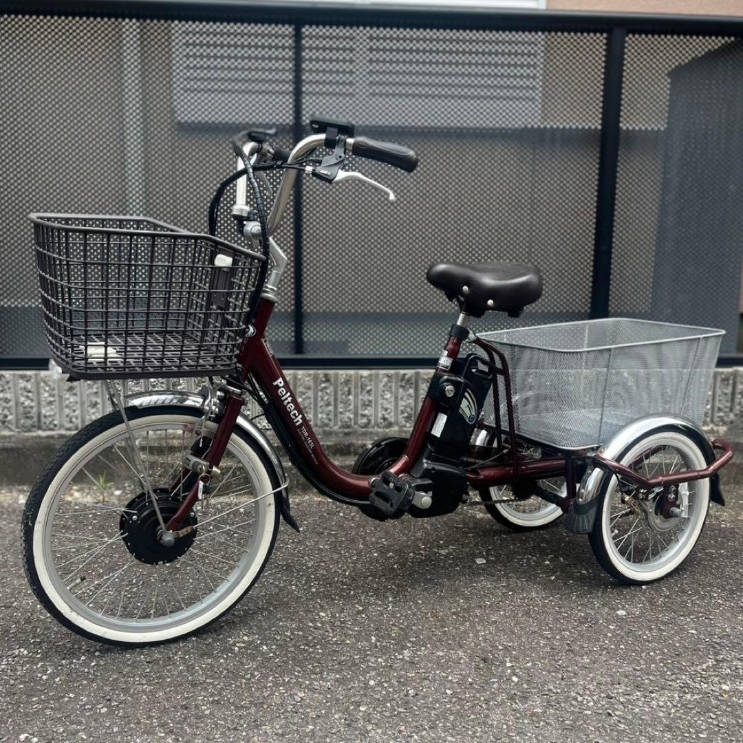 PELTECH 電動アシスト自転車　三輪　2023年製　ワインレッド