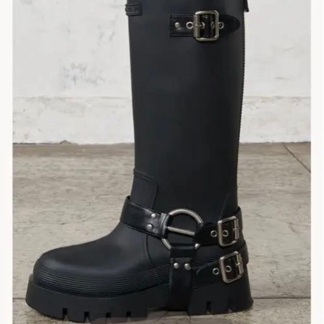 ダーリッチ　ブラック ハーネスラバーブーツ