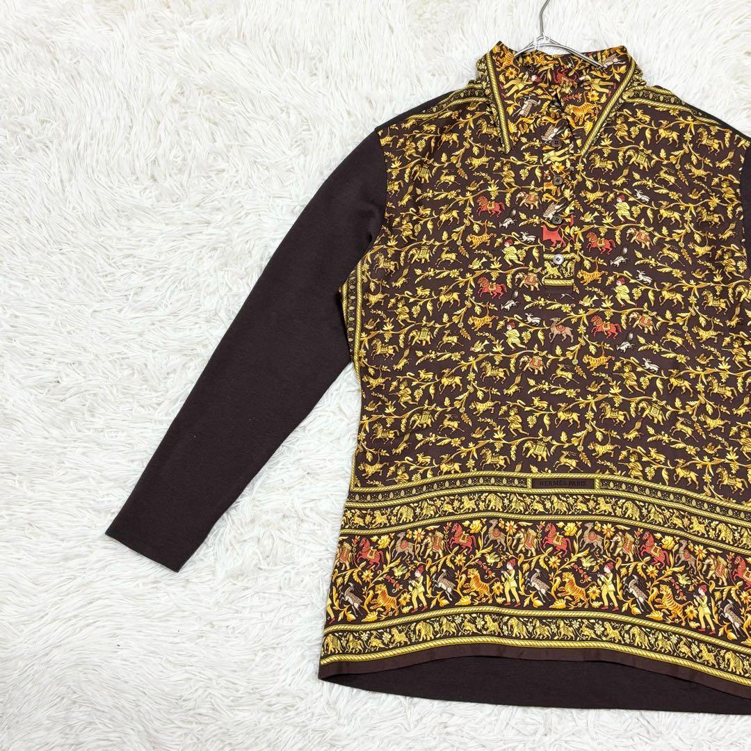 HERMES シルク100 マルジェラ期　CHASSEEN INDE トップス