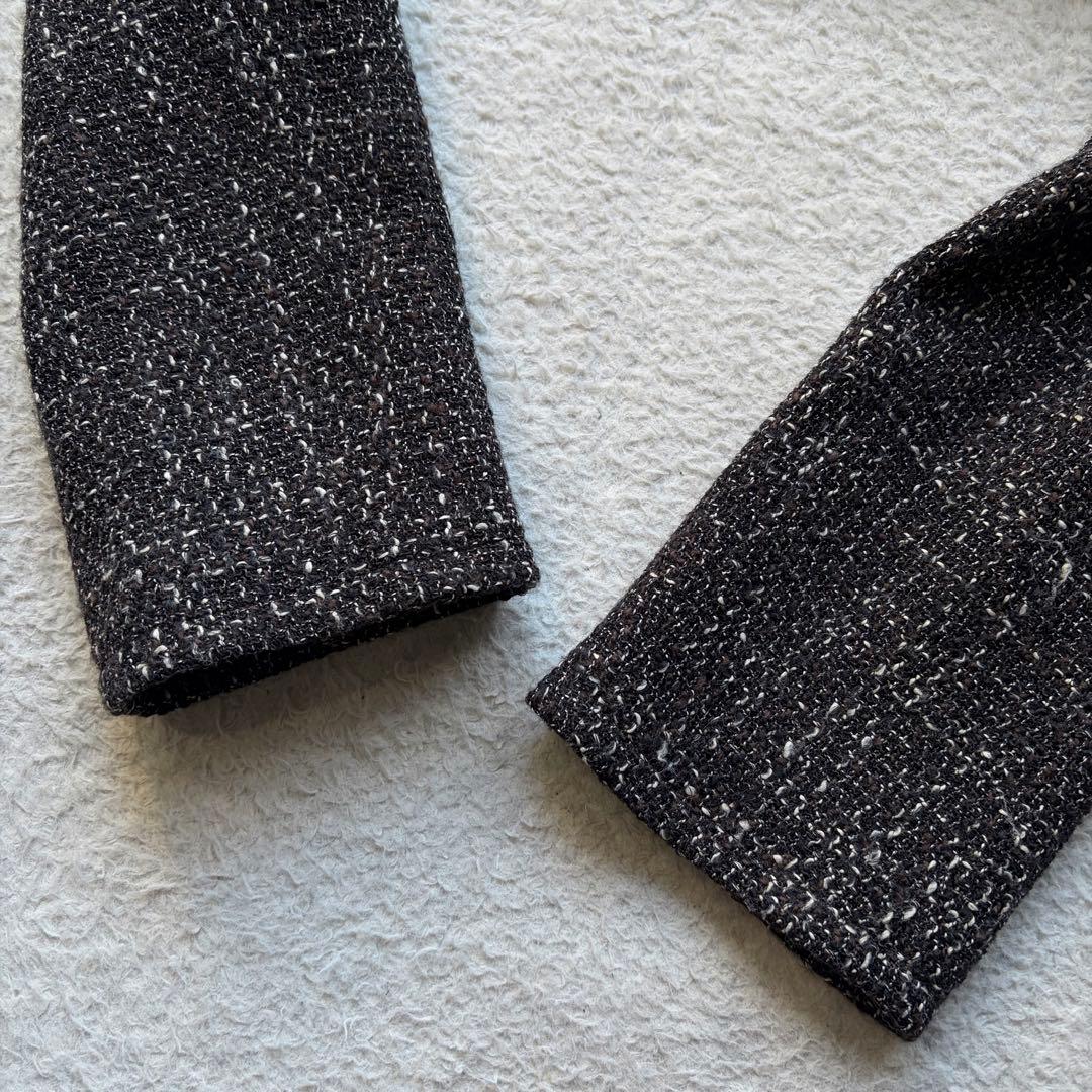 【美品】マックスマーラ スカートセットアップ ツイード ウール ブラウン系 L