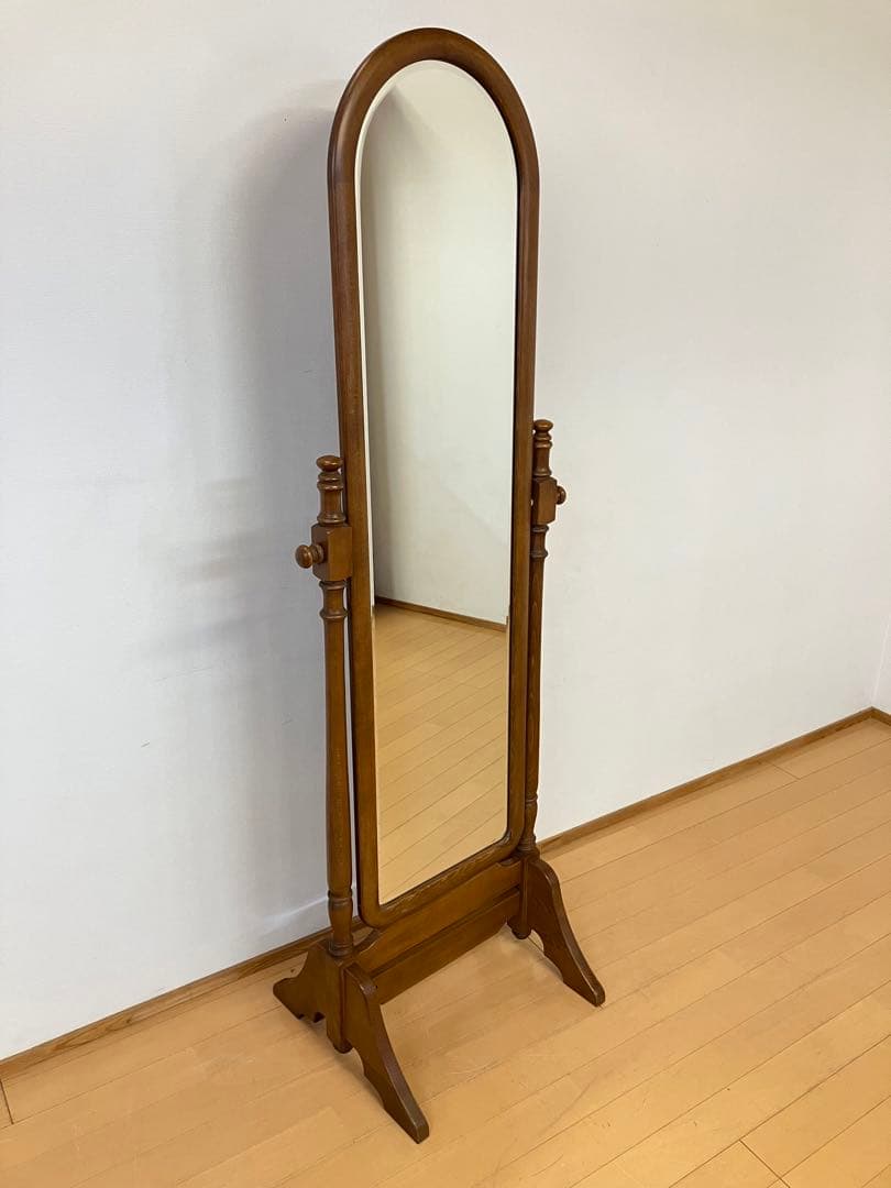 カリモク　コロニアル　姿見　ミラー　ヴィンテージ