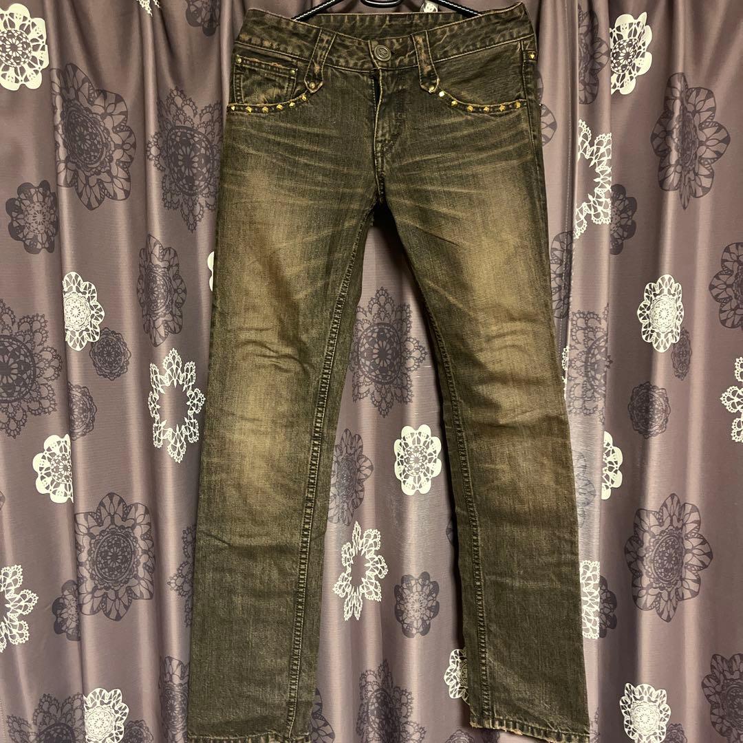 【希少】Veronica スカル デニム クロスパッチ付きLed Rechwe