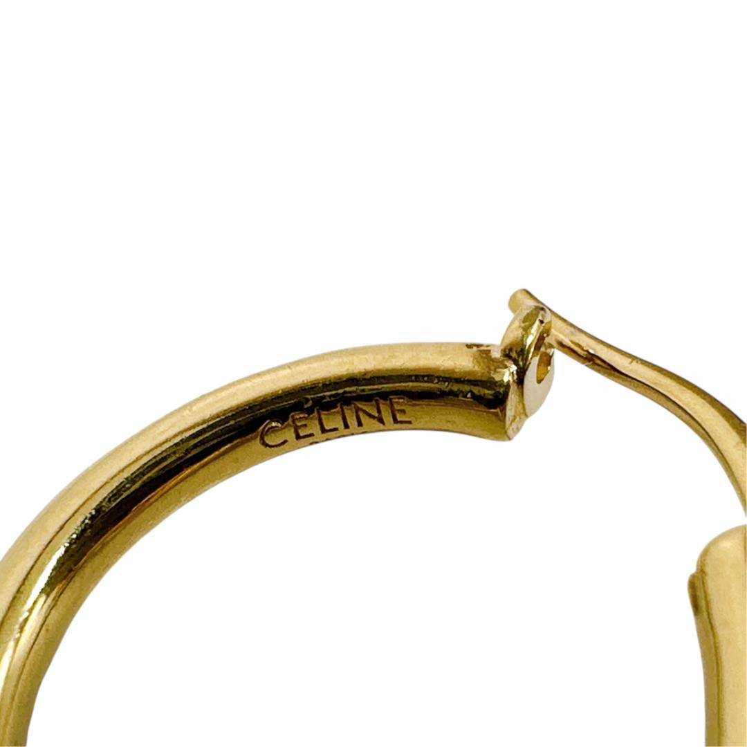 セリーヌ 片耳 ノット スモールフープ ピアス ゴールドフィニッシュ GOLD