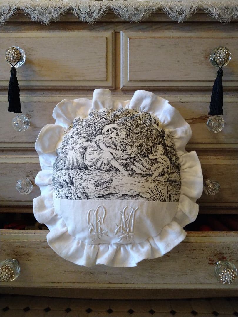 ３点おまとめ★フランスアンティーク刺繍★インテリアセット★