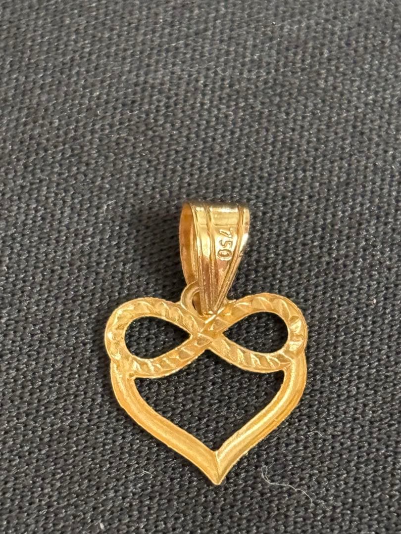 k18ハート♡ネックレストップ♡新品未使用