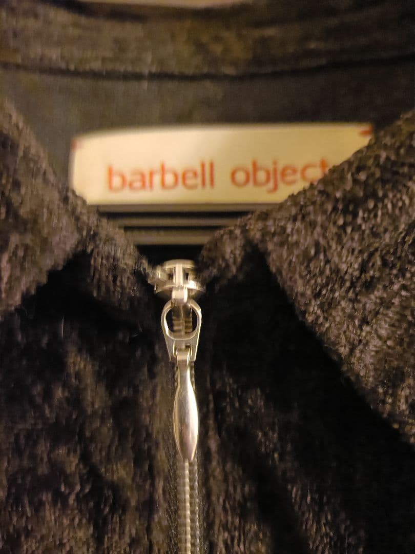 barbell object john 別注 velveteen zip po