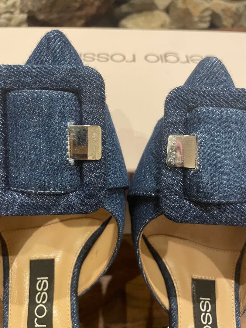 セルジオロッシ　デニムミュール　サイズ35