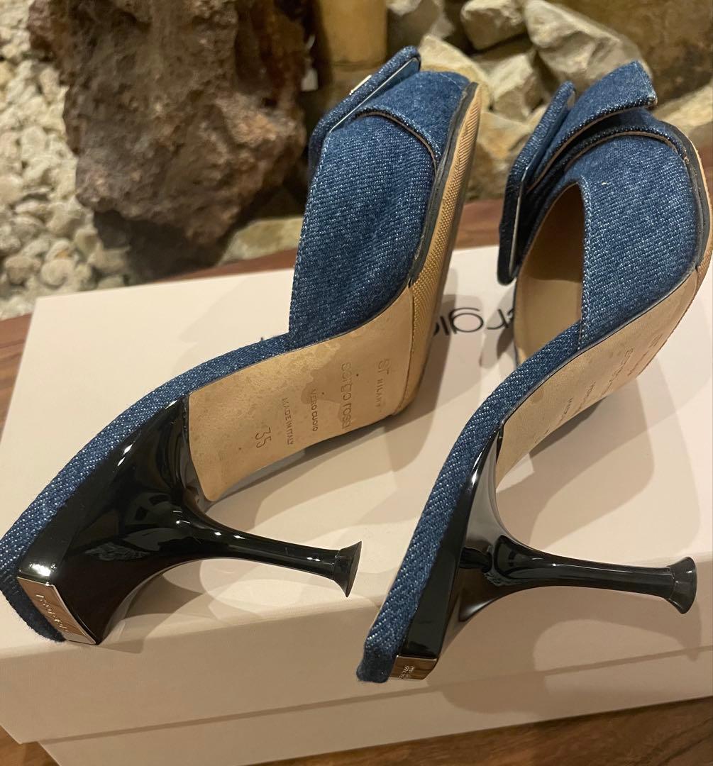 セルジオロッシ　デニムミュール　サイズ35