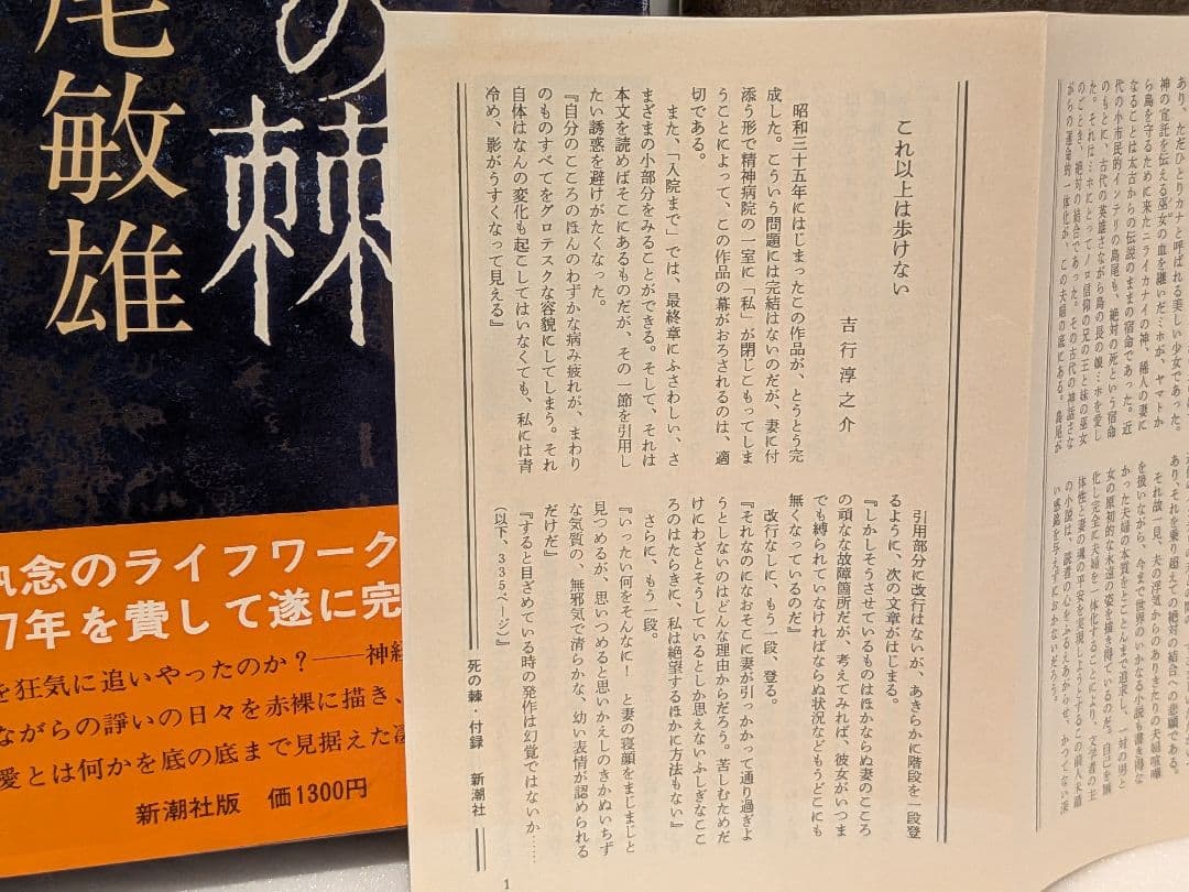 「死の棘」 島尾敏雄著 新潮社