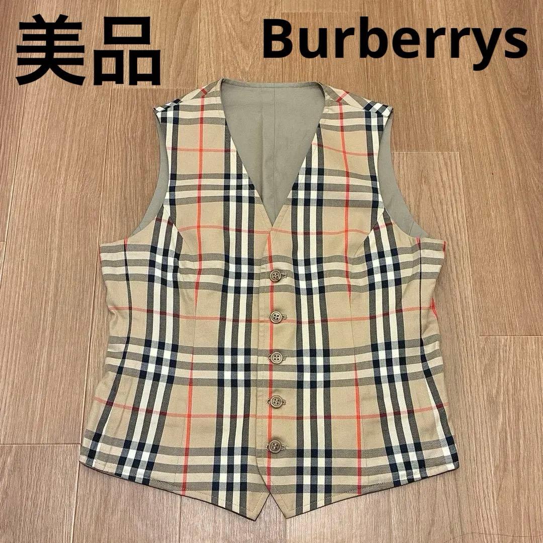 【美品】Burberrys リバーシブルベスト ノバチェック Mサイズ